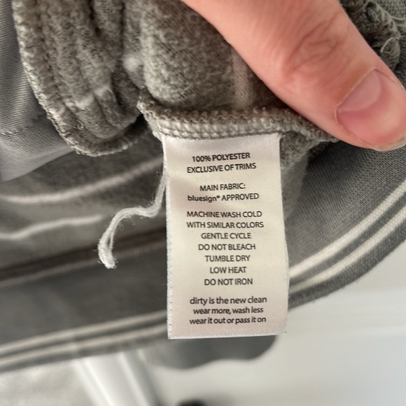 Toad & Co Gray Stripped Cowl Neck Fleece Sweater size small - Picture 4 of 8